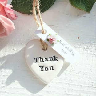 Handmade Thank You Keepsake Heart Bridesmaid Gift Keepsake